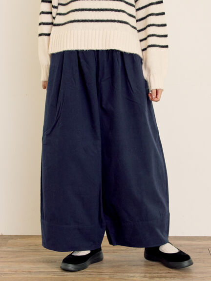[帯電防止裏地]裾切替バルーンパンツ《M/Lサイズ》（ベージュ/ネイビー/キナリ）｜Samansa Mos2（サマンサ モスモス）通販