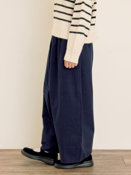 [帯電防止裏地]裾切替バルーンパンツ《M/Lサイズ》（ベージュ/ネイビー/キナリ）｜Samansa Mos2（サマンサ モスモス）通販