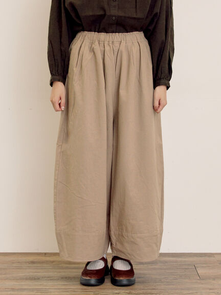 [帯電防止裏地]裾切替バルーンパンツ《M/Lサイズ》（ベージュ/ネイビー/キナリ）｜Samansa Mos2（サマンサ モスモス）通販