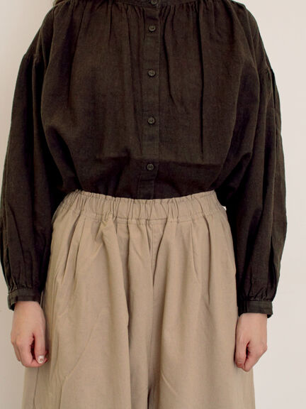 [帯電防止裏地]裾切替バルーンパンツ《M/Lサイズ》（ベージュ/ネイビー/キナリ）｜Samansa Mos2（サマンサ モスモス）通販