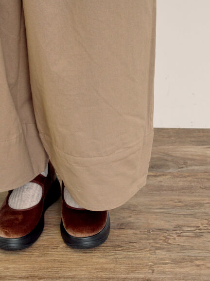 [帯電防止裏地]裾切替バルーンパンツ《M/Lサイズ》（ベージュ/ネイビー/キナリ）｜Samansa Mos2（サマンサ モスモス）通販