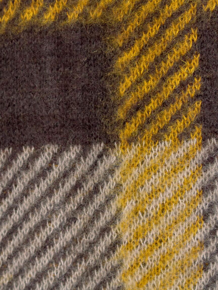 シャギーチェック柄カーディガン（オレンジ/イエロー/サックスブルー）｜Samansa Mos2（サマンサ モスモス）通販