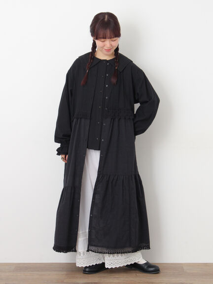 ビッグ襟ピンタックブラウス（ブラック/モカ/キナリ）｜Samansa Mos2（サマンサ モスモス）通販