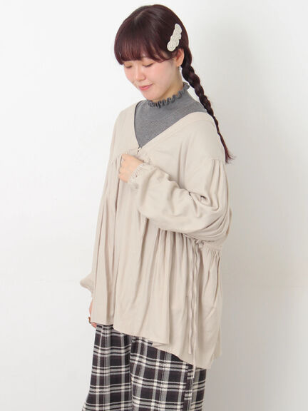 前後2WAYドロストチュニック（チャコールグレー/ボルドー/ベージュ）｜Samansa Mos2（サマンサ モスモス）通販