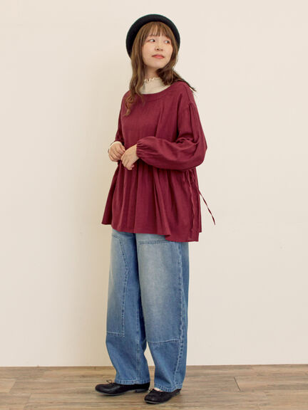 前後2WAYドロストチュニック（チャコールグレー/ボルドー/ベージュ）｜Samansa Mos2（サマンサ モスモス）通販