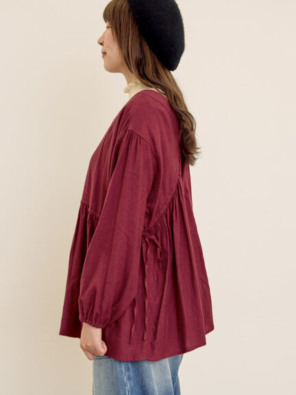 前後2WAYドロストチュニック（チャコールグレー/ボルドー/ベージュ）｜Samansa Mos2（サマンサ モスモス）通販