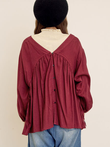 前後2WAYドロストチュニック（チャコールグレー/ボルドー/ベージュ）｜Samansa Mos2（サマンサ モスモス）通販