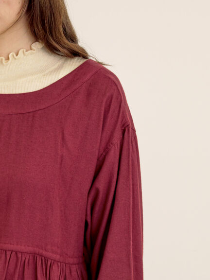 前後2WAYドロストチュニック（チャコールグレー/ボルドー/ベージュ）｜Samansa Mos2（サマンサ モスモス）通販