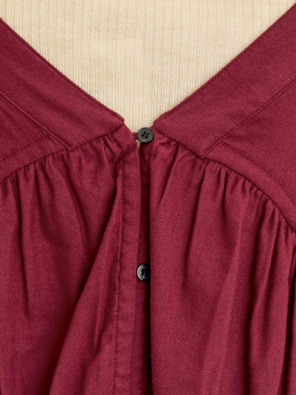 前後2WAYドロストチュニック（チャコールグレー/ボルドー/ベージュ）｜Samansa Mos2（サマンサ モスモス）通販