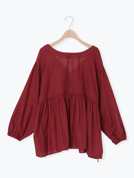 前後2WAYドロストチュニック（チャコールグレー/ボルドー/ベージュ）｜Samansa Mos2（サマンサ モスモス）通販