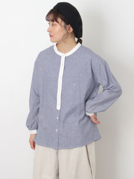 保温加工クレリックシャツ（オフホワイト/ベージュ/モカ/ブルー）｜Samansa Mos2（サマンサ モスモス）通販