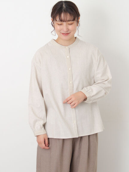 保温加工クレリックシャツ（オフホワイト/ベージュ/モカ/ブルー）｜Samansa Mos2（サマンサ モスモス）通販