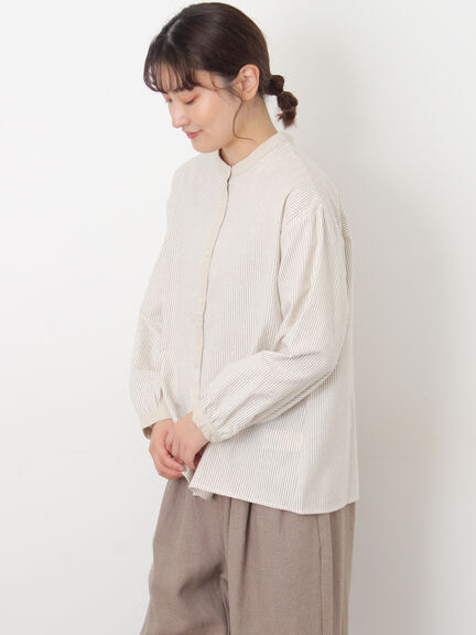 保温加工クレリックシャツ（オフホワイト/ベージュ/モカ/ブルー）｜Samansa Mos2（サマンサ モスモス）通販