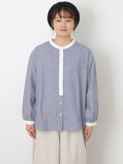 保温加工クレリックシャツ（オフホワイト/ベージュ/モカ/ブルー）｜Samansa Mos2（サマンサ モスモス）通販