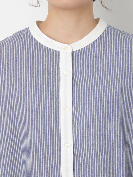 保温加工クレリックシャツ（オフホワイト/ベージュ/モカ/ブルー）｜Samansa Mos2（サマンサ モスモス）通販