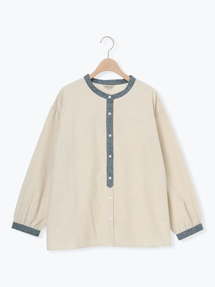 保温加工クレリックシャツ（オフホワイト/ベージュ/モカ/ブルー）｜Samansa Mos2（サマンサ モスモス）通販