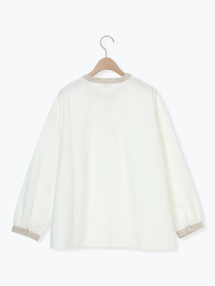 保温加工クレリックシャツ（オフホワイト/ベージュ/モカ/ブルー）｜Samansa Mos2（サマンサ モスモス）通販