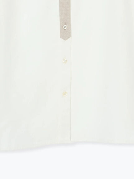 保温加工クレリックシャツ（オフホワイト/ベージュ/モカ/ブルー）｜Samansa Mos2（サマンサ モスモス）通販