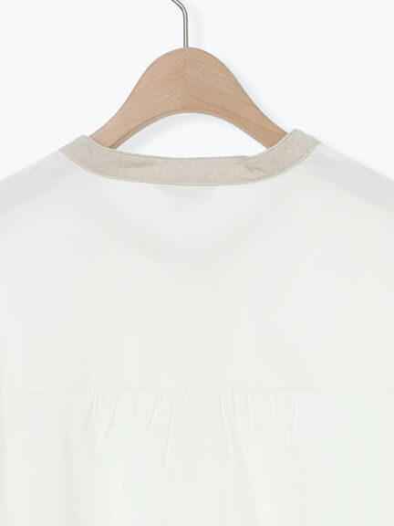 保温加工クレリックシャツ（オフホワイト/ベージュ/モカ/ブルー）｜Samansa Mos2（サマンサ モスモス）通販