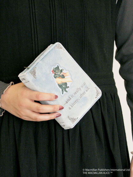 【Alice×Samansa Mos2】ブックモチーフポーチ（ブラウン/サックスブルー）｜Samansa Mos2（サマンサ モスモス）通販