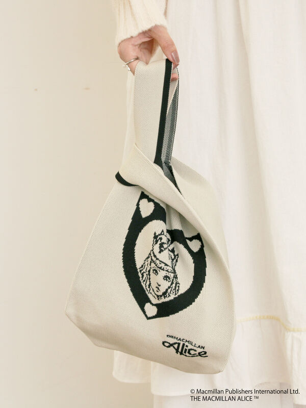 【Alice×Samansa Mos2】ニットバッグ（ブラック/キナリ）｜Samansa Mos2（サマンサ モスモス）通販