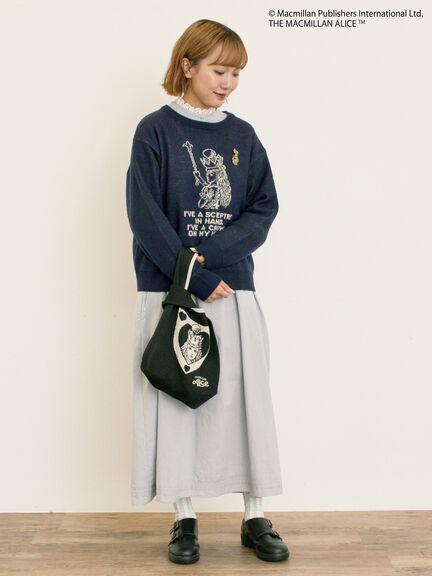 【Alice×Samansa Mos2】ニットバッグ（ブラック/キナリ）｜Samansa Mos2（サマンサ モスモス）通販