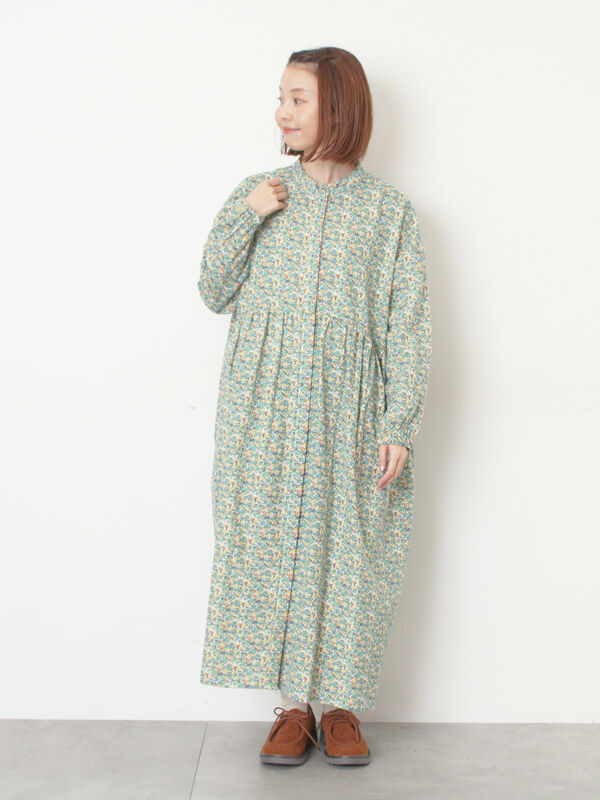 【保温加工】バンドカラーワンピース ≪S/Mサイズ≫（ミント）｜Samansa Mos2（サマンサ モスモス）通販