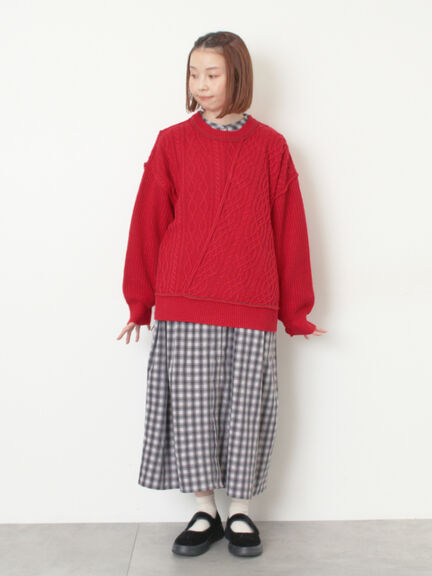 【保温加工】バンドカラーワンピース ≪S/Mサイズ≫（チャコールグレー/ブラック/レッド/ミント）｜Samansa Mos2（サマンサ モスモス）通販