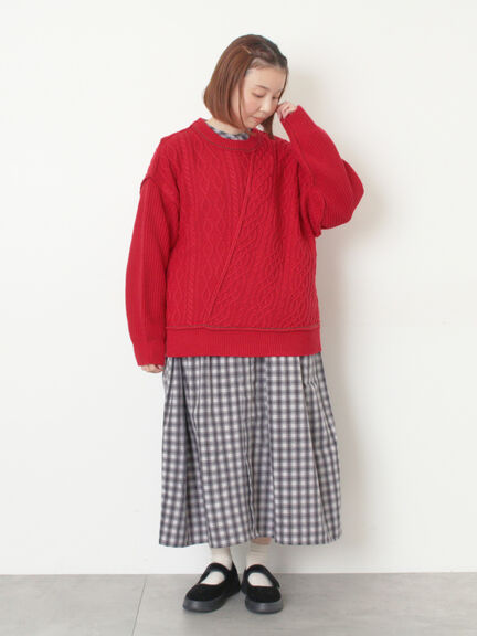 【保温加工】バンドカラーワンピース ≪S/Mサイズ≫（チャコールグレー/ブラック/レッド/ミント）｜Samansa Mos2（サマンサ モスモス）通販