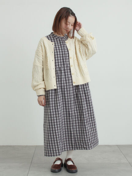 【保温加工】バンドカラーワンピース ≪S/Mサイズ≫（チャコールグレー/ブラック/レッド/ミント）｜Samansa Mos2（サマンサ モスモス）通販