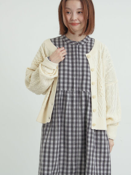 【保温加工】バンドカラーワンピース ≪S/Mサイズ≫（チャコールグレー/ブラック/レッド/ミント）｜Samansa Mos2（サマンサ モスモス）通販