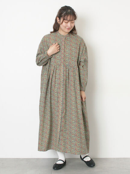 【保温加工】バンドカラーワンピース ≪S/Mサイズ≫（チャコールグレー/ブラック/レッド/ミント）｜Samansa Mos2（サマンサ モスモス）通販