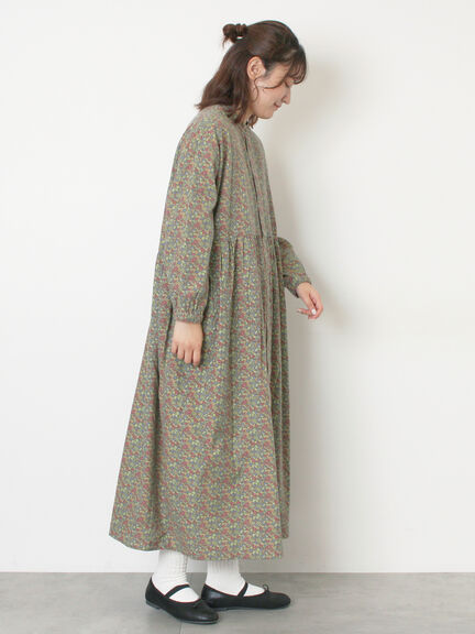 【保温加工】バンドカラーワンピース ≪S/Mサイズ≫（チャコールグレー/ブラック/レッド/ミント）｜Samansa Mos2（サマンサ モスモス）通販