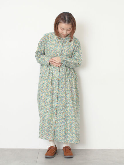 【保温加工】バンドカラーワンピース ≪S/Mサイズ≫（チャコールグレー/ブラック/レッド/ミント）｜Samansa Mos2（サマンサ モスモス）通販