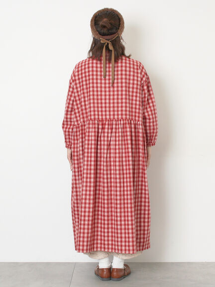 【保温加工】バンドカラーワンピース ≪S/Mサイズ≫（チャコールグレー/ブラック/レッド/ミント）｜Samansa Mos2（サマンサ モスモス）通販