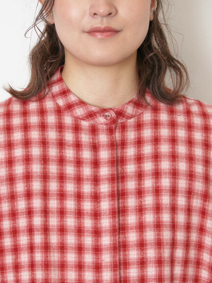 【保温加工】バンドカラーワンピース ≪S/Mサイズ≫（チャコールグレー/ブラック/レッド/ミント）｜Samansa Mos2（サマンサ モスモス）通販