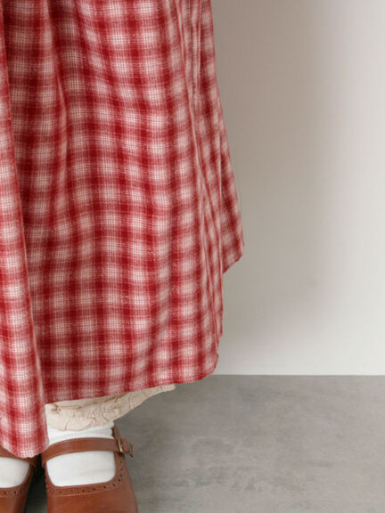 【保温加工】バンドカラーワンピース ≪S/Mサイズ≫（チャコールグレー/ブラック/レッド/ミント）｜Samansa Mos2（サマンサ モスモス）通販