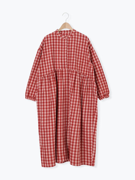 【保温加工】バンドカラーワンピース ≪S/Mサイズ≫（チャコールグレー/ブラック/レッド/ミント）｜Samansa Mos2（サマンサ モスモス）通販