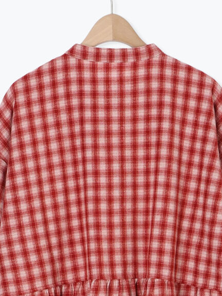 【保温加工】バンドカラーワンピース ≪S/Mサイズ≫（チャコールグレー/ブラック/レッド/ミント）｜Samansa Mos2（サマンサ モスモス）通販