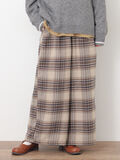 【M/Lサイズ】チェック柄ワイドパンツ（ブラウン）｜Samansa Mos2（サマンサ モスモス）通販