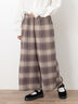【M/Lサイズ】チェック柄ワイドパンツ（ブラック/ベージュ/ブラウン）｜Samansa Mos2（サマンサ モスモス）通販