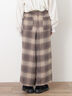【M/Lサイズ】チェック柄ワイドパンツ（ブラック/ベージュ/ブラウン）｜Samansa Mos2（サマンサ モスモス）通販