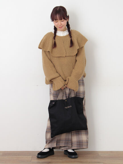 【M/Lサイズ】チェック柄ワイドパンツ（ブラック/ベージュ/ブラウン）｜Samansa Mos2（サマンサ モスモス）通販