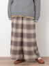 【M/Lサイズ】チェック柄ワイドパンツ（ブラック/ベージュ/ブラウン）｜Samansa Mos2（サマンサ モスモス）通販
