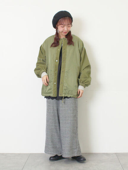 【M/Lサイズ】チェック柄ワイドパンツ（ブラック/ベージュ/ブラウン）｜Samansa Mos2（サマンサ モスモス）通販