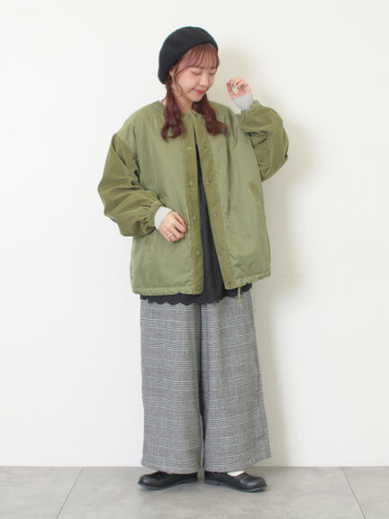 【M/Lサイズ】チェック柄ワイドパンツ（ブラック/ベージュ/ブラウン）｜Samansa Mos2（サマンサ モスモス）通販