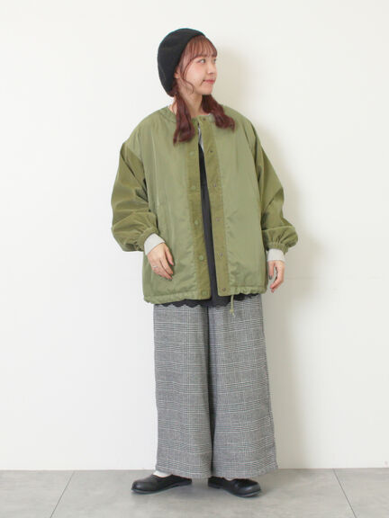 【M/Lサイズ】チェック柄ワイドパンツ（ブラック/ベージュ/ブラウン）｜Samansa Mos2（サマンサ モスモス）通販