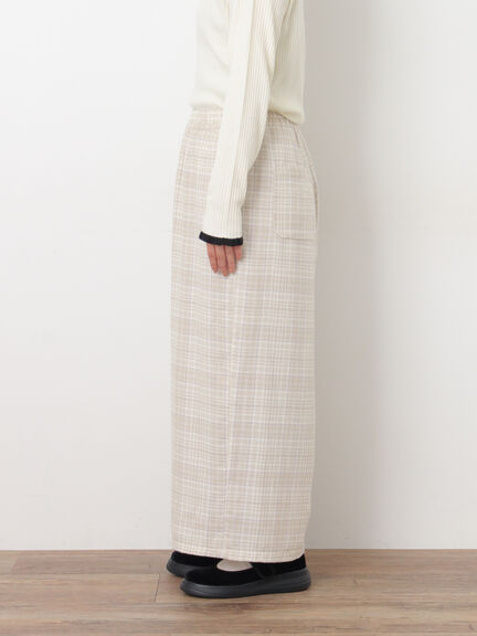 【M/Lサイズ】チェック柄ワイドパンツ（ブラック/ベージュ/ブラウン）｜Samansa Mos2（サマンサ モスモス）通販