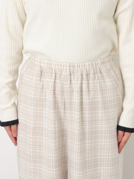 【M/Lサイズ】チェック柄ワイドパンツ（ブラック/ベージュ/ブラウン）｜Samansa Mos2（サマンサ モスモス）通販