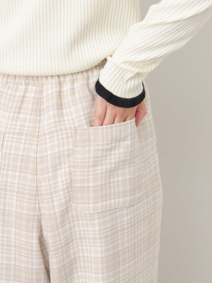 【M/Lサイズ】チェック柄ワイドパンツ（ブラック/ベージュ/ブラウン）｜Samansa Mos2（サマンサ モスモス）通販